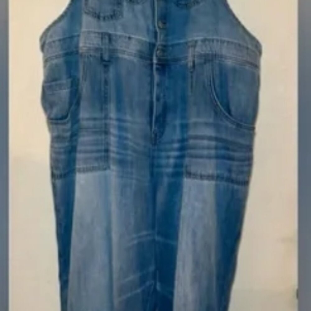 Torrid Button Front Overalls 18 - Picture 7 of 10